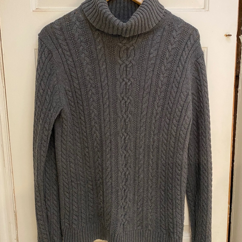 Standard fisherman cable turtleneck sweater